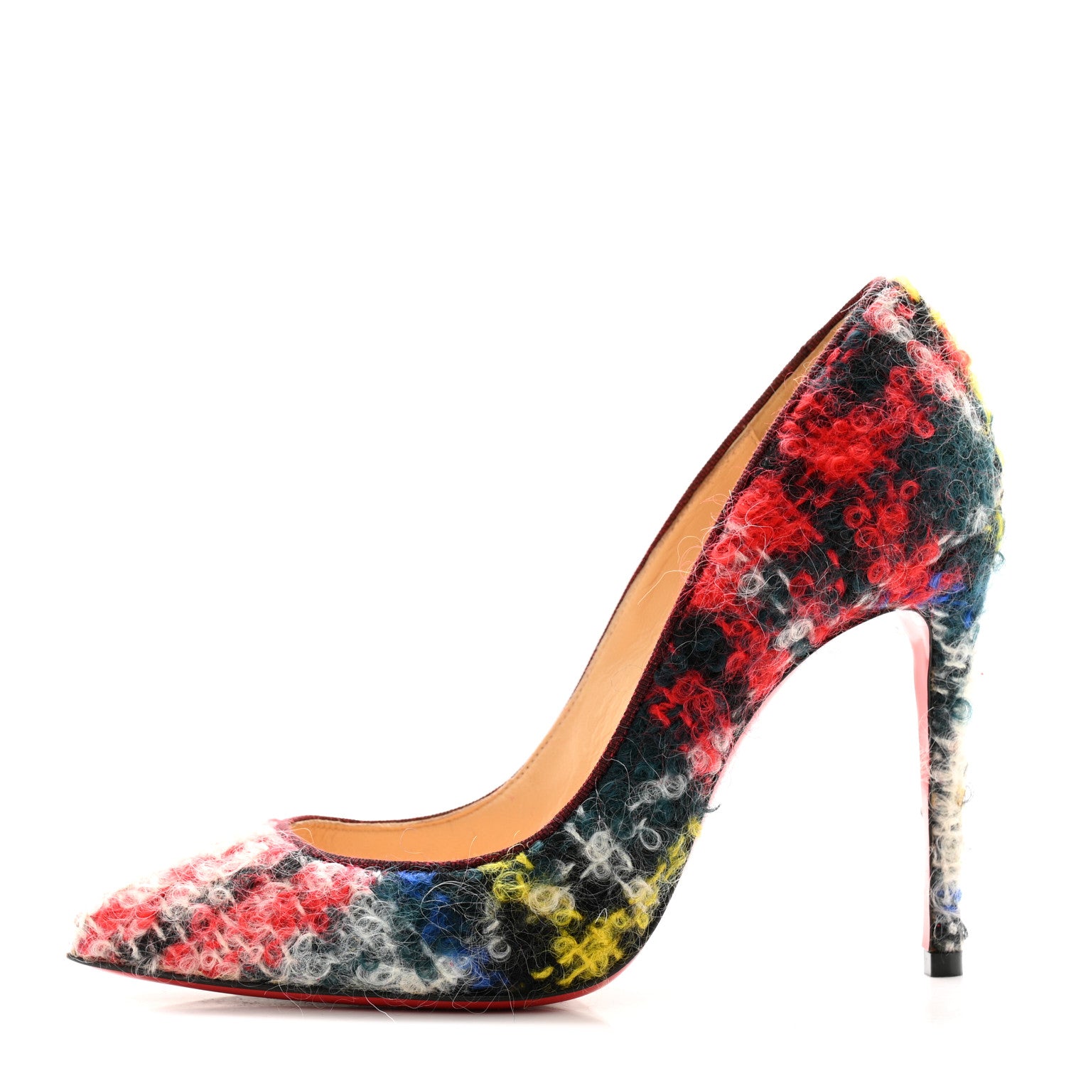 Christian Louboutin Pigalle Follies Tweed Bouclette 100 Pumps 36 Multicolor 1 of 9