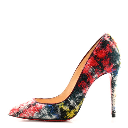 Christian Louboutin Pigalle Follies Tweed Bouclette 100 Pumps 36 Multicolor 1 of 9