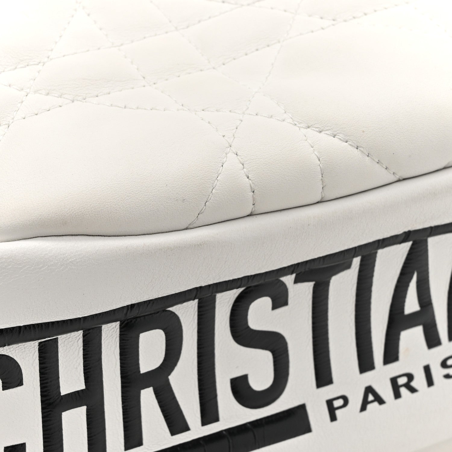 Christian Dior Lambskin Cannage Medium Dior Vibe Hobo Bag White 11 of 13