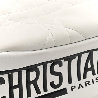 Christian Dior Lambskin Cannage Medium Dior Vibe Hobo Bag White 11 of 13