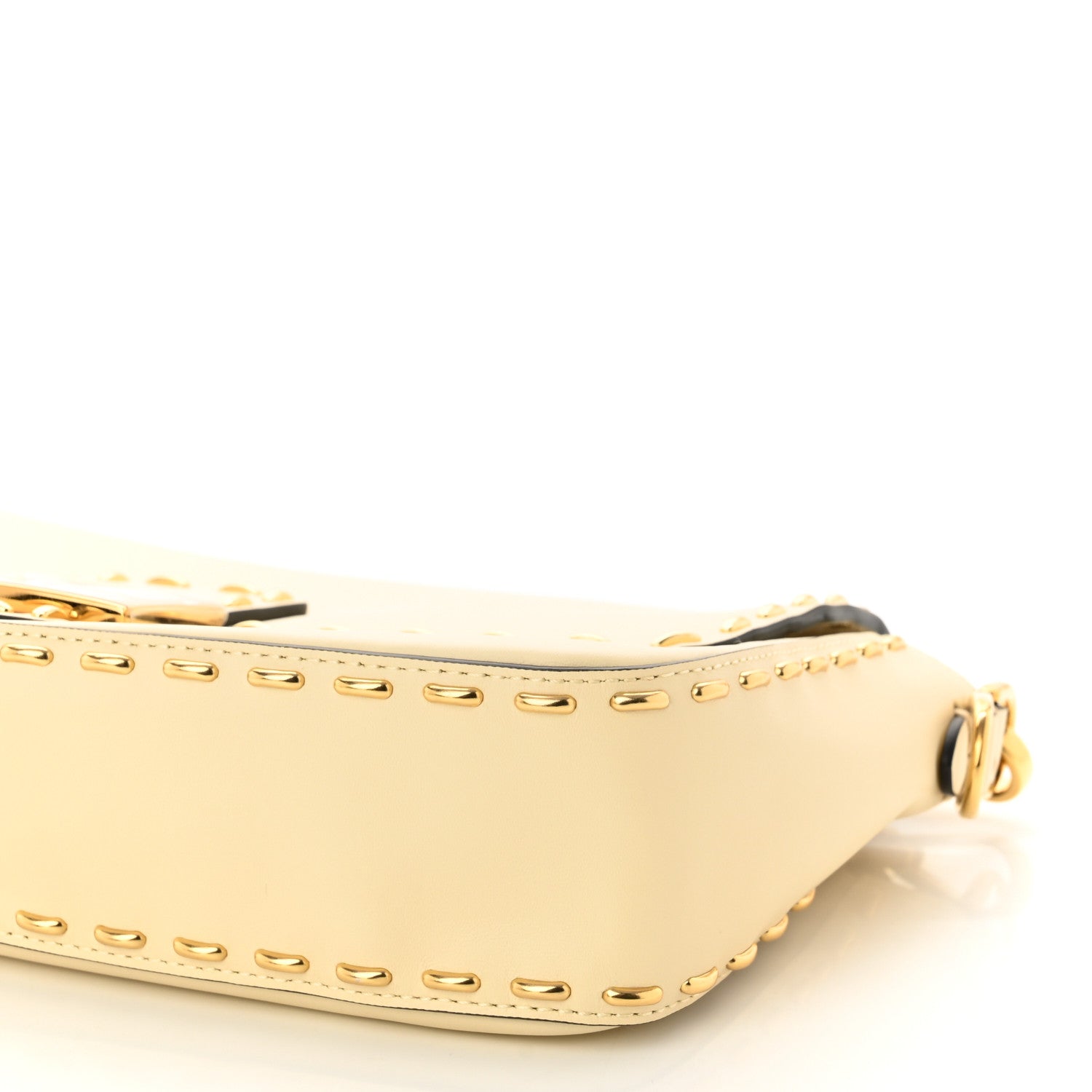 Fendi Vitello King Metal Stitch Baguette Pergamena 9 of 9