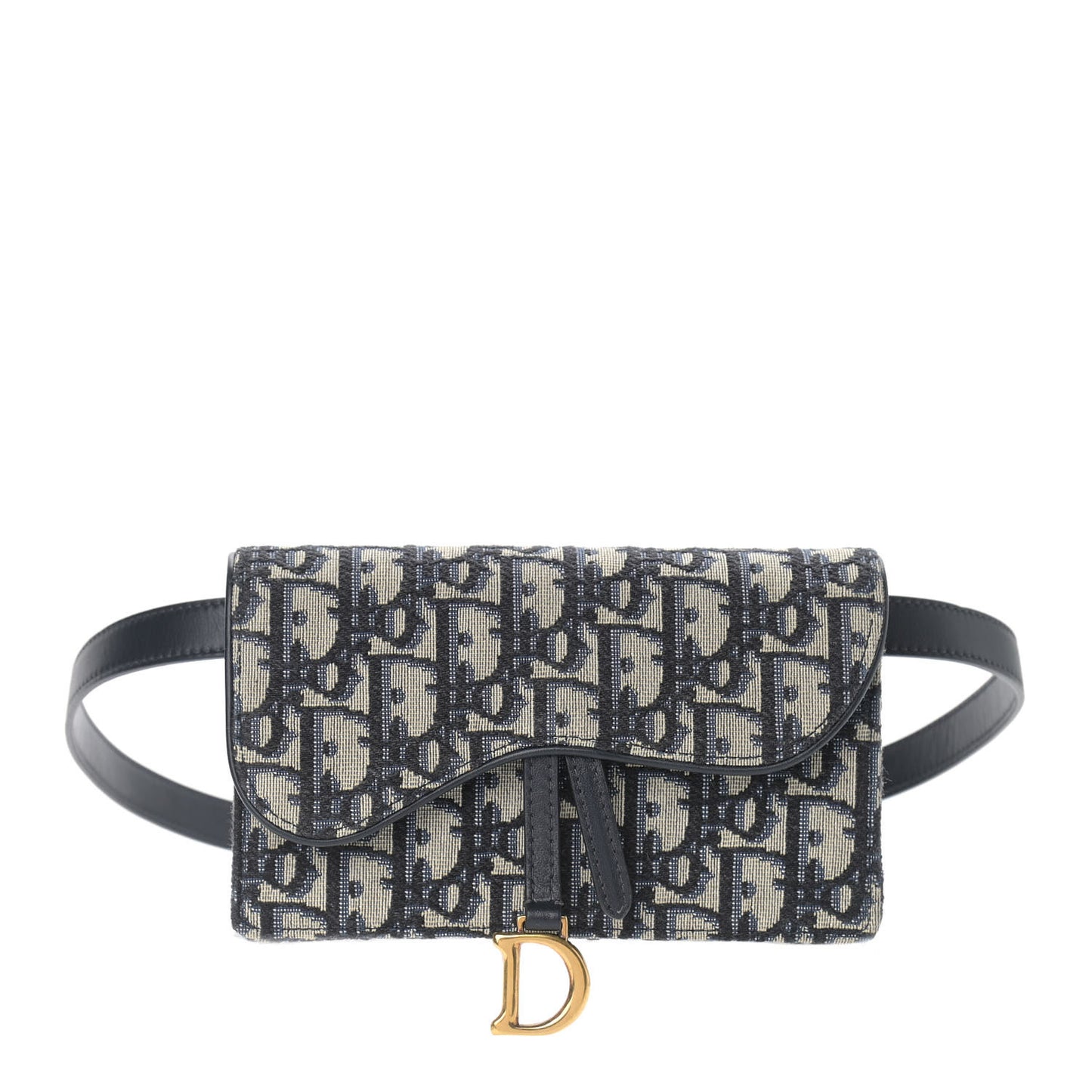 Oblique Saddle Belt Bag Blue