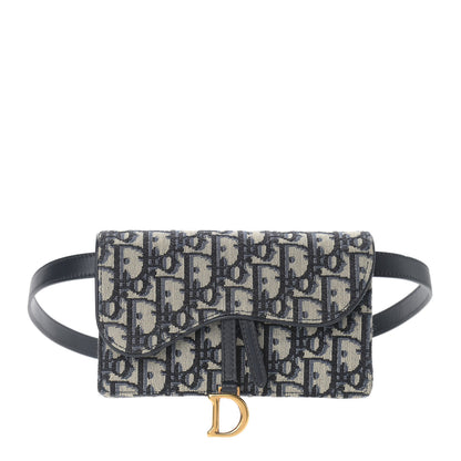 Christian Dior Oblique Saddle Belt Bag Blue 1 of 13