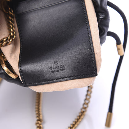 Gucci Calfskin Matelasse Mini GG Marmont 2.0 Bucket Bag Black 9 of 11
