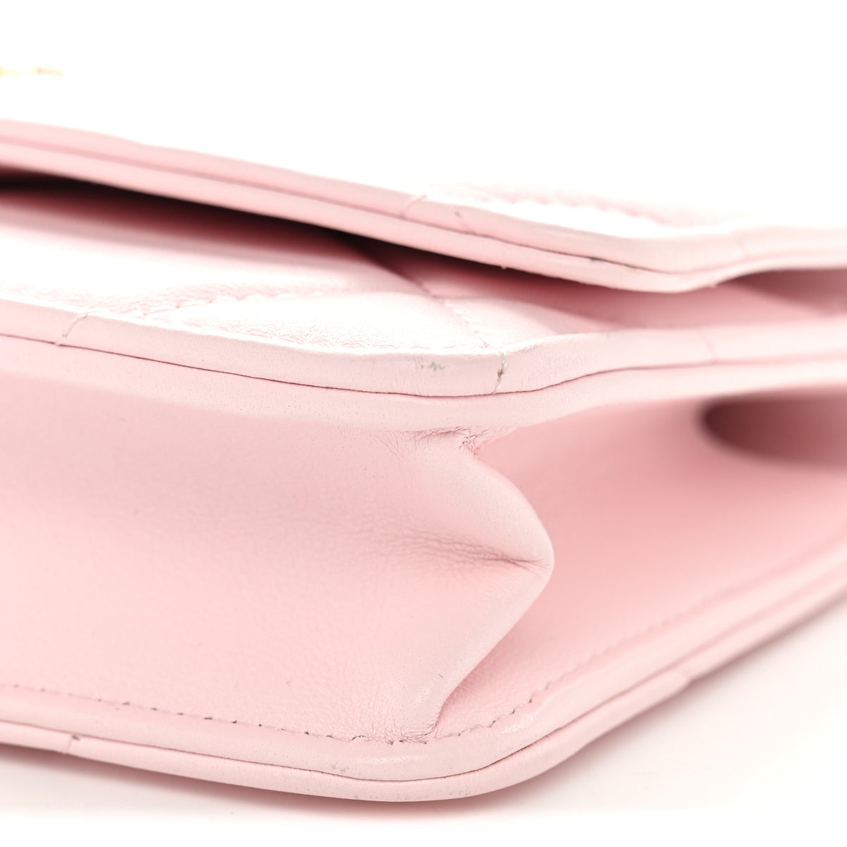 Chanel Lambskin Quilted Chanel 19 Wallet On Chain WOC Light Pink 10 of 12