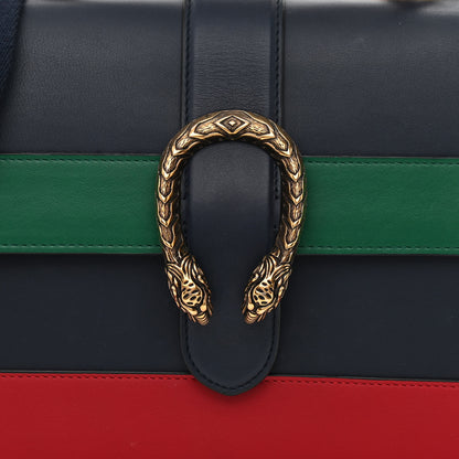 Gucci Moon Calfskin Bamboo Web Medium Dionysus Top Handle Bag Blue Emerald Hibiscus Red 8 of 12