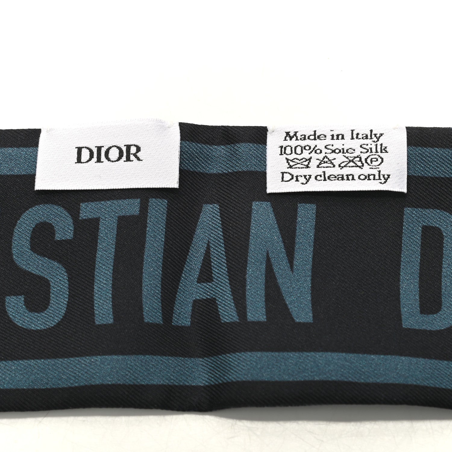 Christian Dior Silk Toile De Jouy Mitzah Scarf Navy Blue 3 of 3