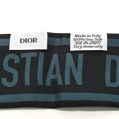 Christian Dior Silk Toile De Jouy Mitzah Scarf Navy Blue 3 of 3