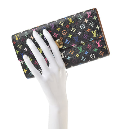 Louis Vuitton Monogram Multicolor Sarah Wallet Black 2 of 8