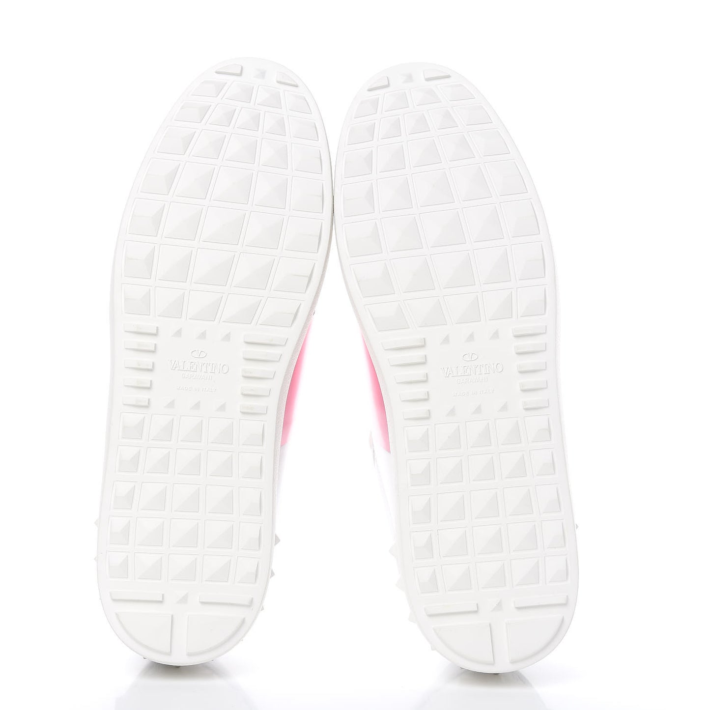 Calfskin Womens Rockstud Open Sneakers 41 White Giacinto