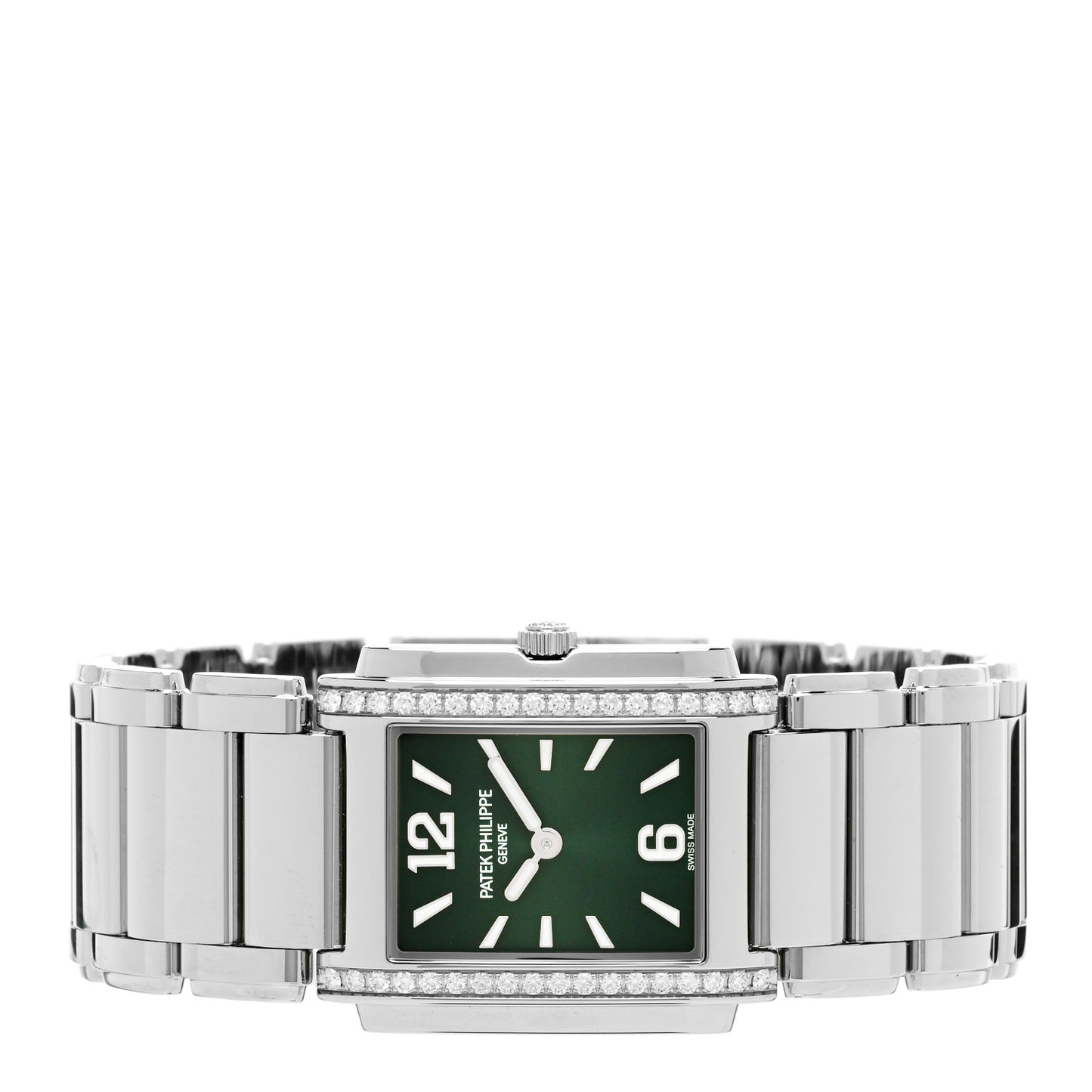 Stainless Steel Diamond 25mm Twenty-4 Quartz Watch Olive Green 4910/1200A-011