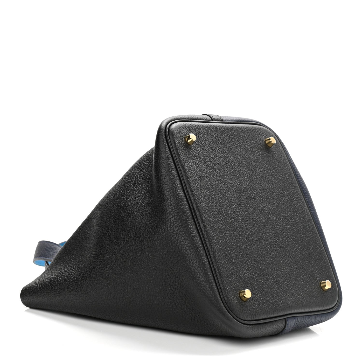 Hermes Taurillon Clemence Casaque Picotin Lock 22 MM Bleu Nuit Black Blue Frida 4 of 11