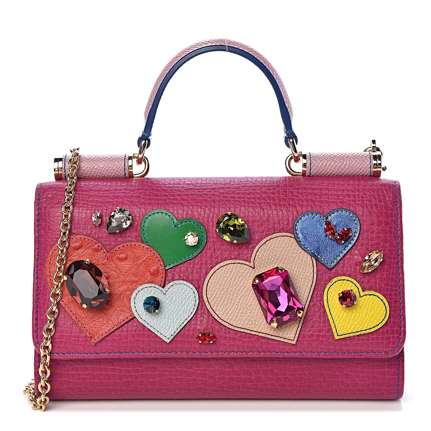 Dolce & Gabbana Dauphine San Valentino Mini Von Bag Dark Pink 1 of 11
