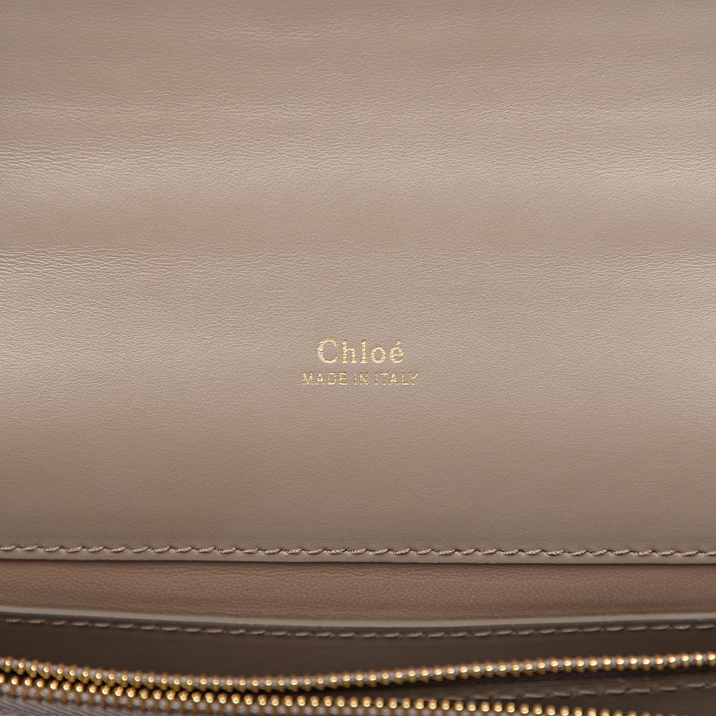 Shiny Goatskin Calfskin Aby Chain Shoulder Bag Motty Grey