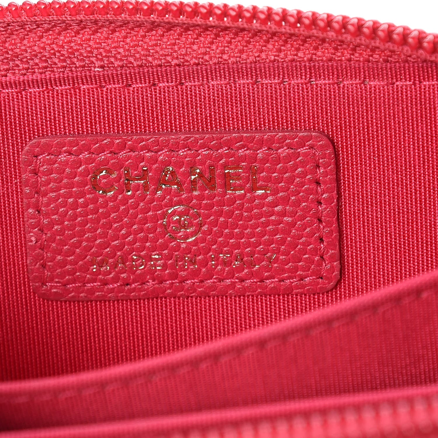 Chanel Caviar Quilted Boy Zip Around Coin Purse Wallet Fuchsia 6 of 8