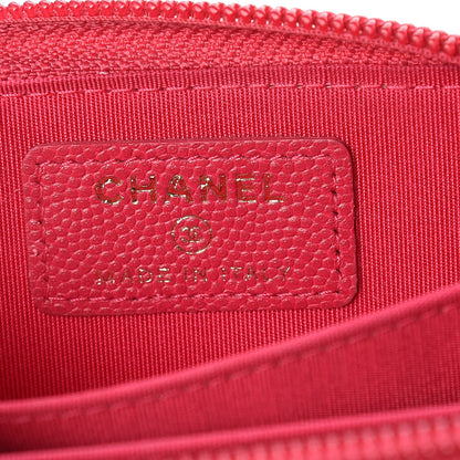 Chanel Caviar Quilted Boy Zip Around Coin Purse Wallet Fuchsia 6 of 8
