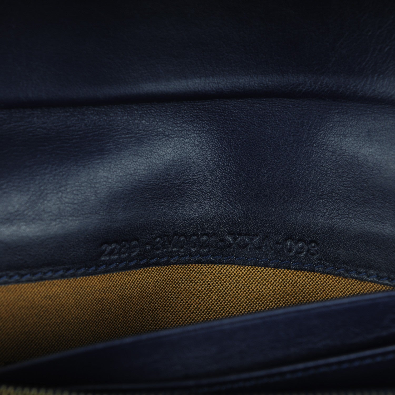 Fendi Patent Zucchino Continental Wallet Navy 9 of 9