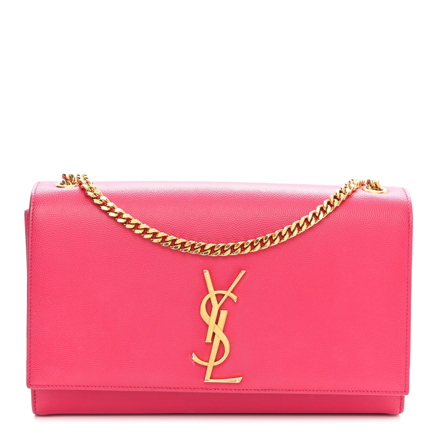 Grain De Poudre Medium Monogram Kate Satchel Lipstick Fuchsia