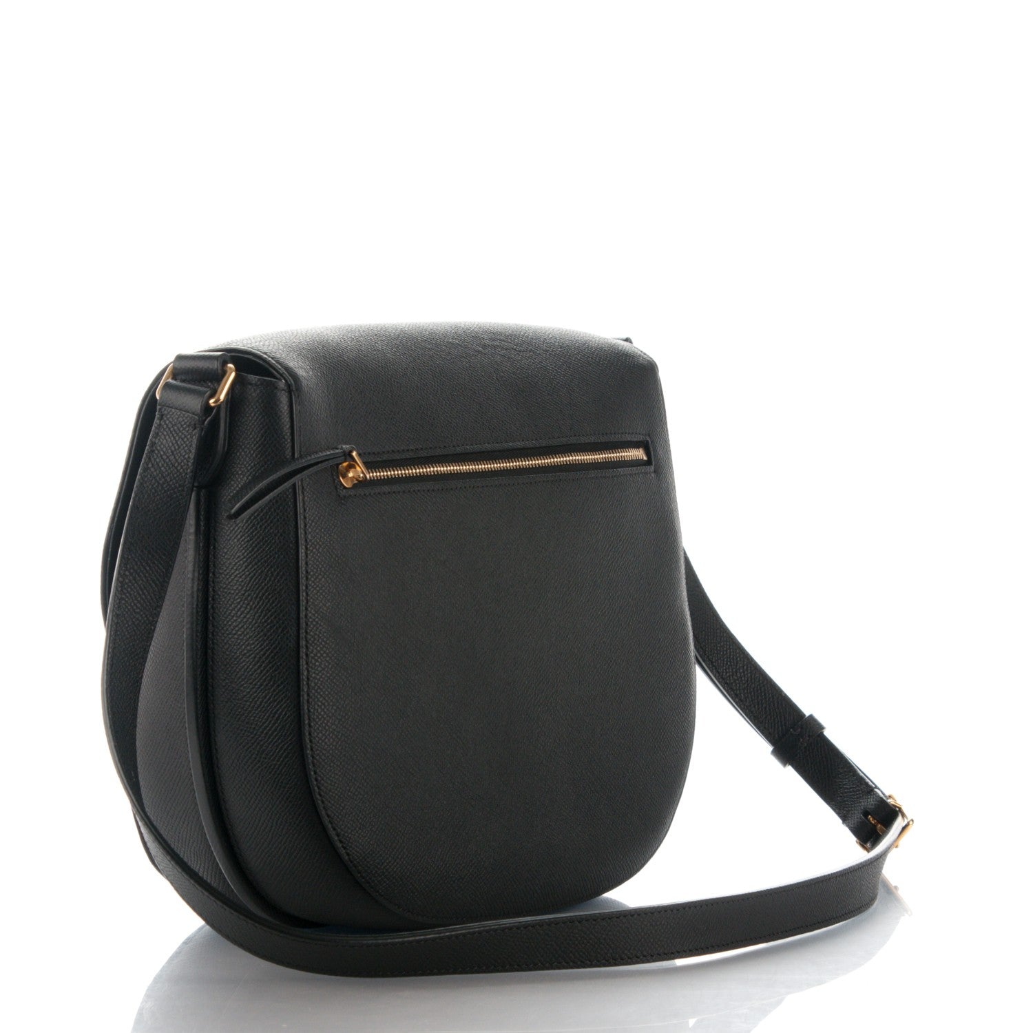 Celine Grained Calfskin Medium Trotteur Black 3 of 6