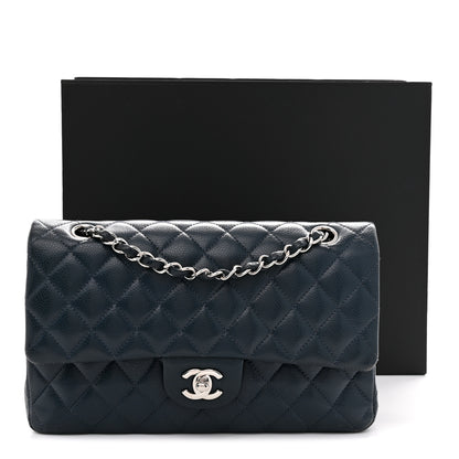 Chanel Caviar Quilted Medium Double Flap Navy 14 of 14
