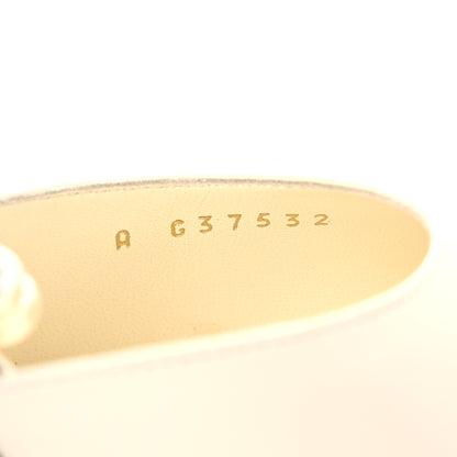 Chanel Lambskin Grosgrain Cap Toe Pearl Slingbacks Pumps 37.5 Ivory Black 10 of 10