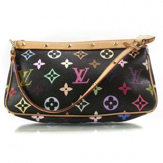 Monogram Multicolor Pochette Accessories Black
