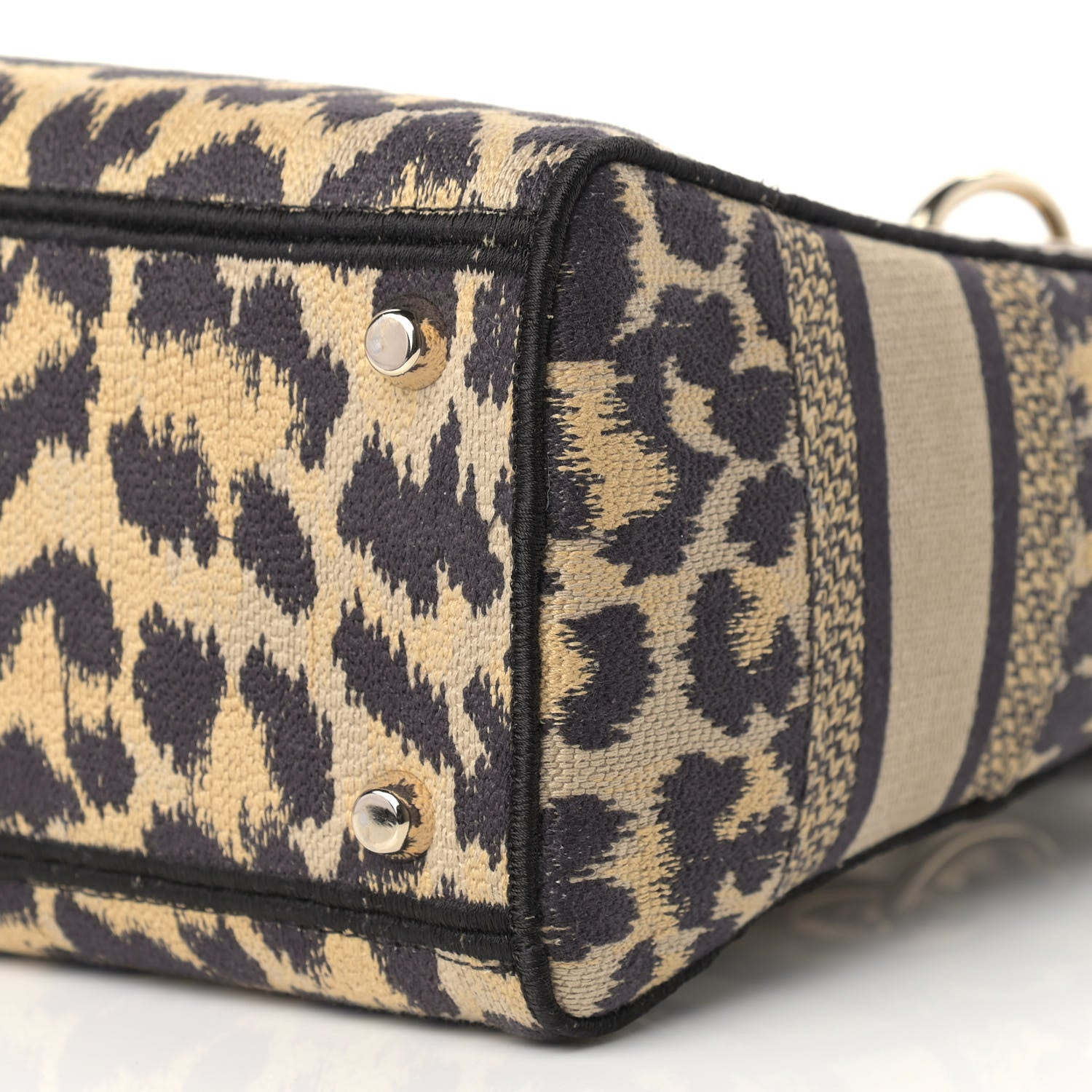 Christian Dior Canvas Medium Mizza Embroidered Lady D-Lite Beige Multicolor 9 of 11