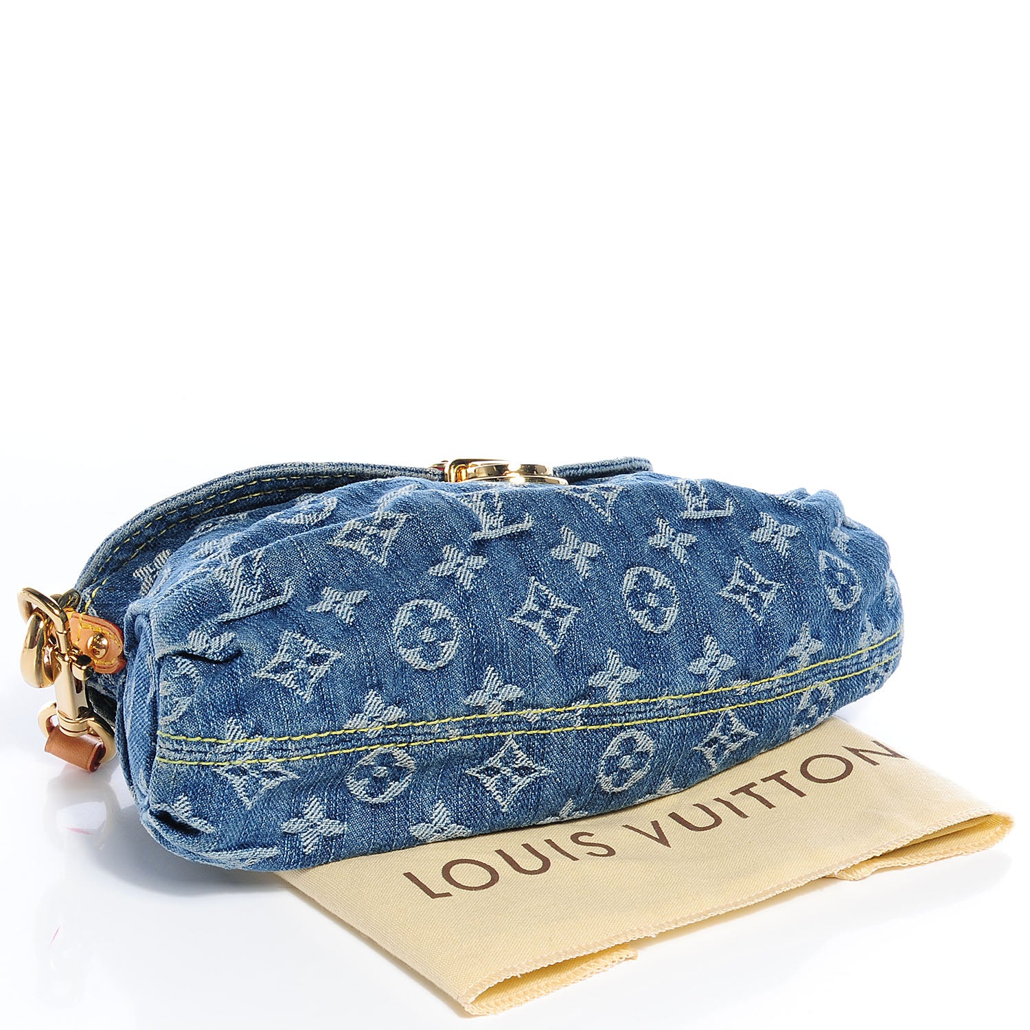 Louis Vuitton Monogram Denim Mini Pleaty Blue 3 of 7
