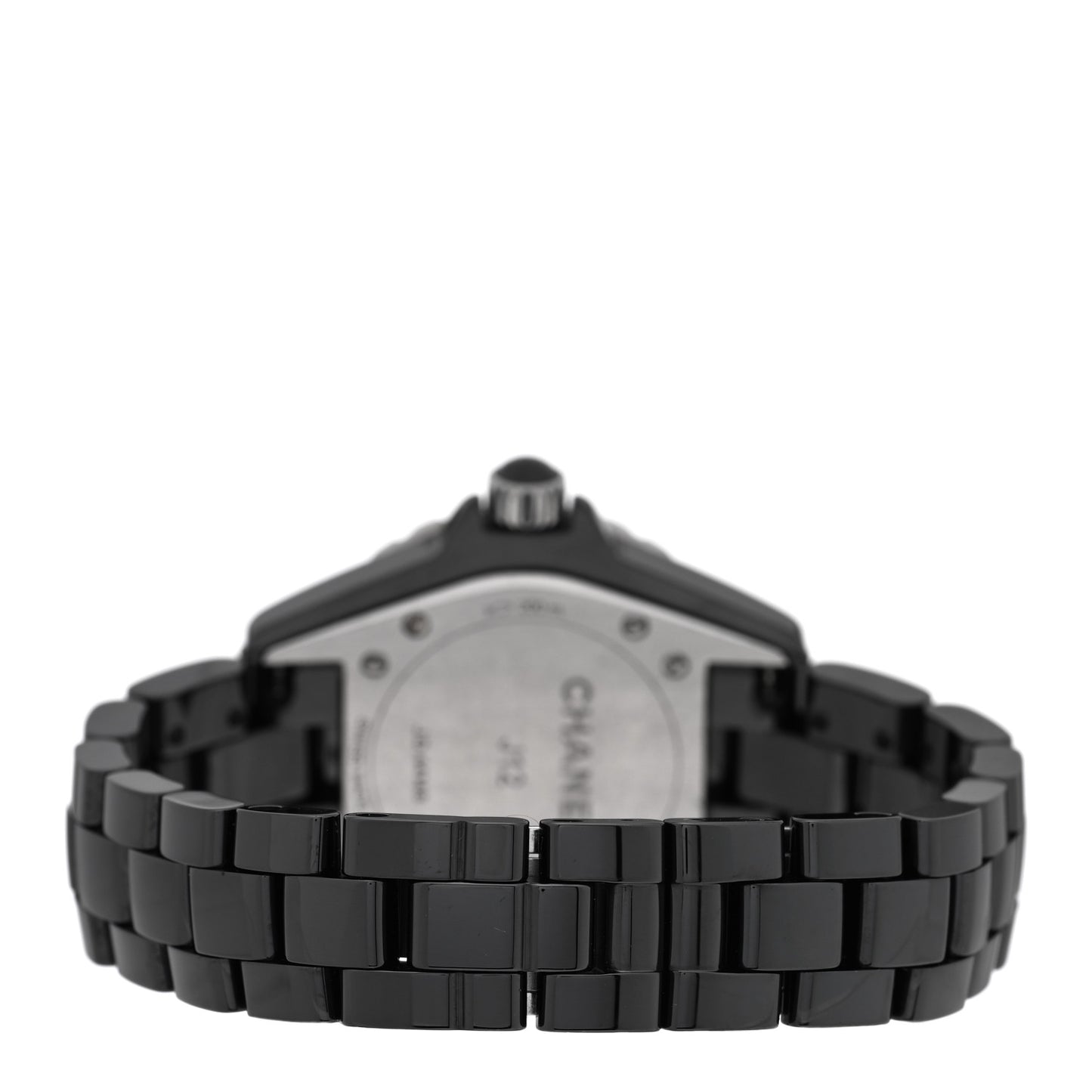 Stainless Steel Ceramic Diamond 33mm J12 Quartz Watch Black
