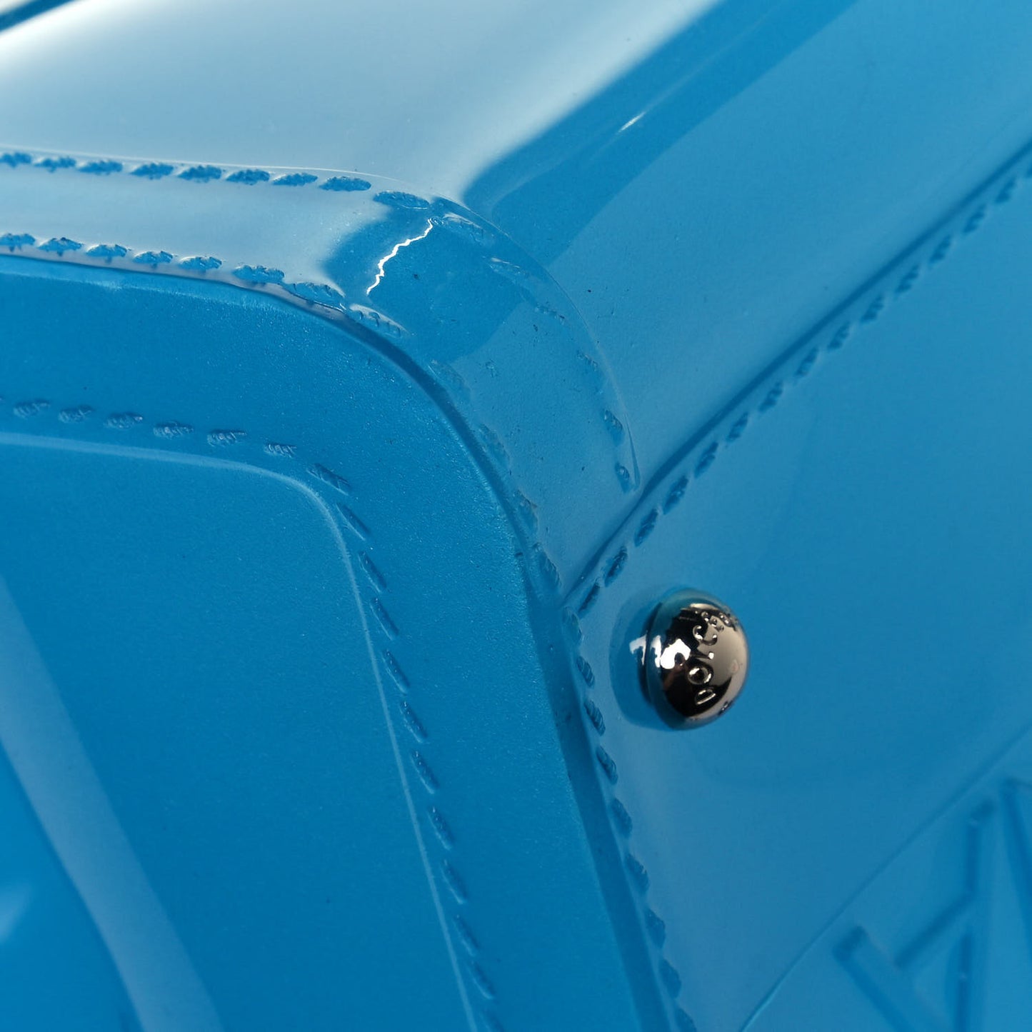 Rubber Semi Transparent Miss Sicily Satchel Blue