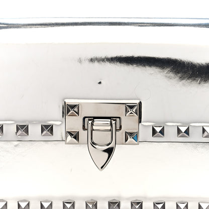Valentino Garavani Mirror Calfskin Small Rockstud23 Shoulder Bag Silver 7 of 9