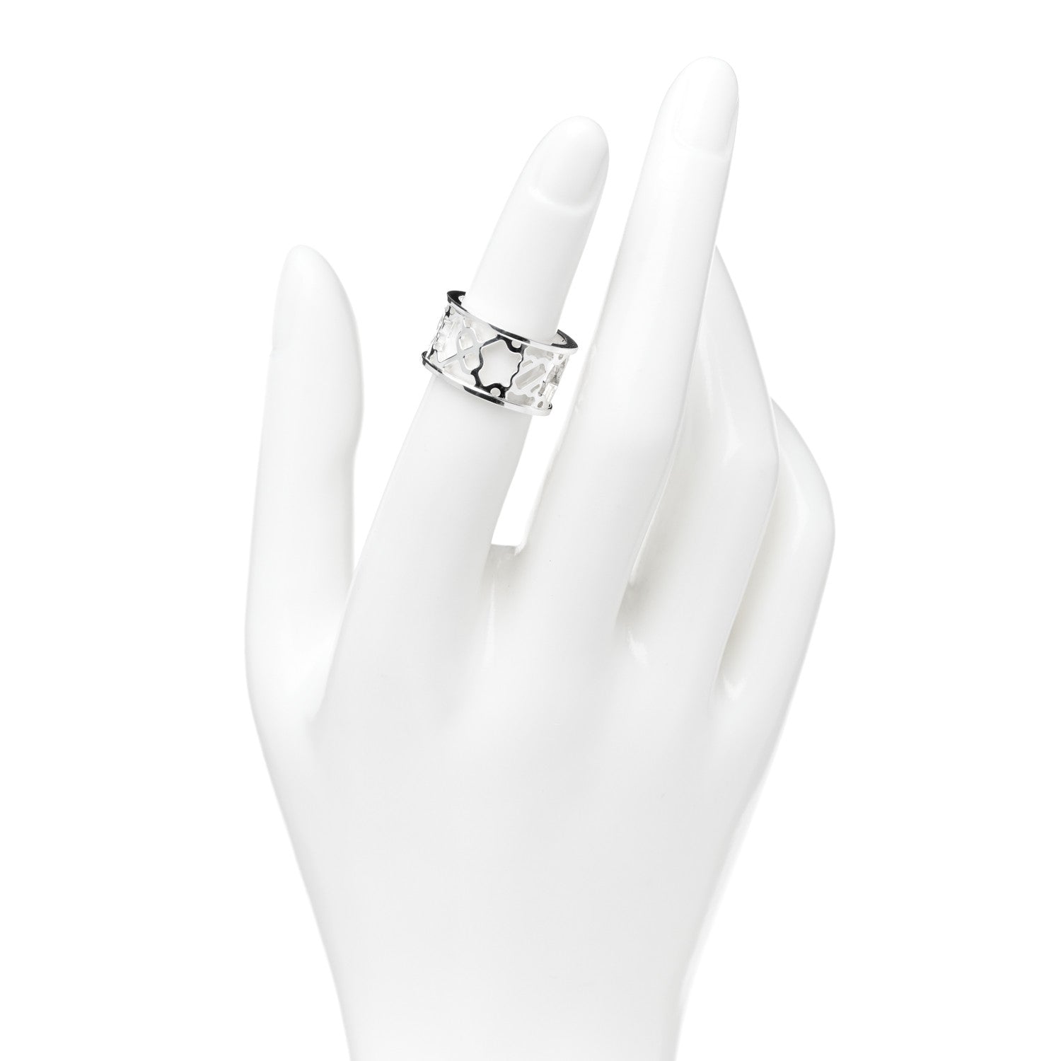 Hermes Sterling Silver PM Chaine d'Ancre Passerelle Ring 49 4.75 2 of 4