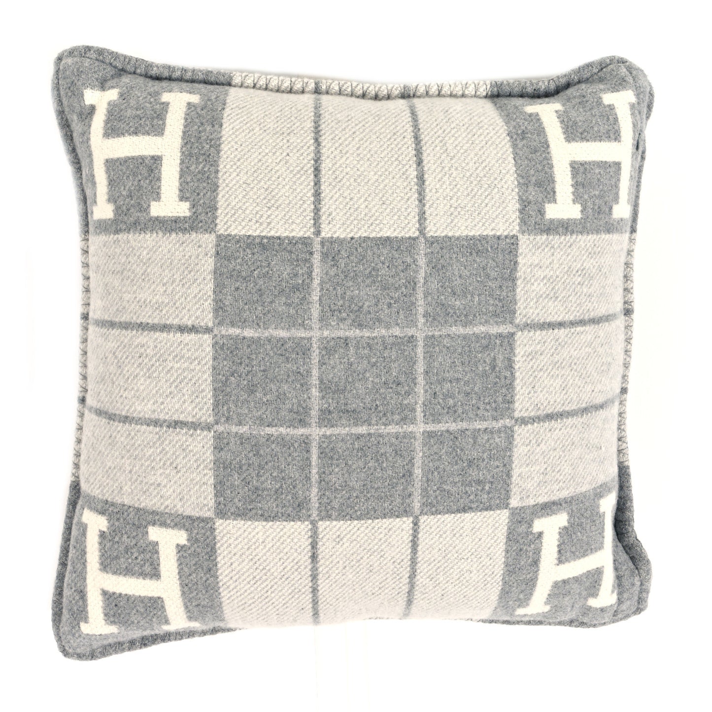 Wool Cashmere Avalon III Pillow PM Ecru Gris Clair