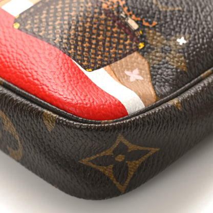 Louis Vuitton Monogram 2018 Christmas Animation Mini Cats Pochette Accessories 9 of 9