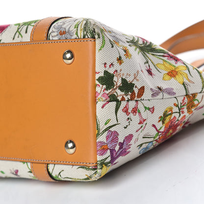 Gucci Canvas Floral Flora Medium Abbey Tote Yellow 6 of 16