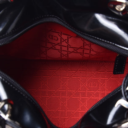 Christian Dior Glazed Calfskin Medium Lady Dior Black 6 of 10