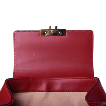 Gucci Guccissima Signature Padlock Backpack Hibiscus Red 14 of 14