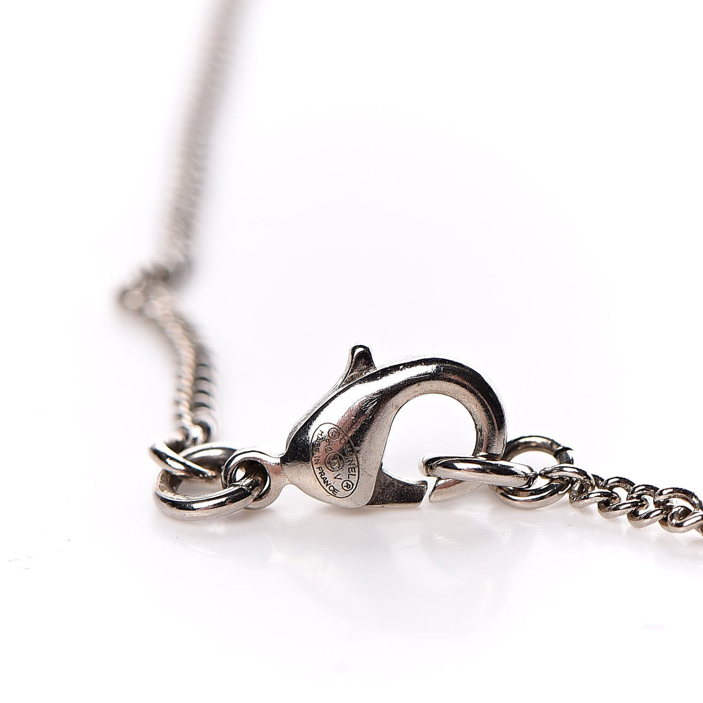 Crystal Timeless CC Necklace Silver