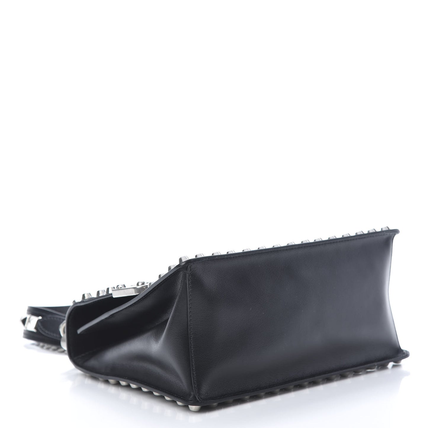City Calfskin Saffiano Studded Cahier Bag Black