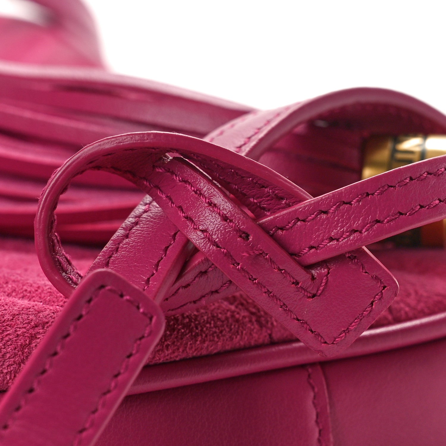Saint Laurent Suede Matelasse Monogram Lou Camera Bag Rose 11 of 11