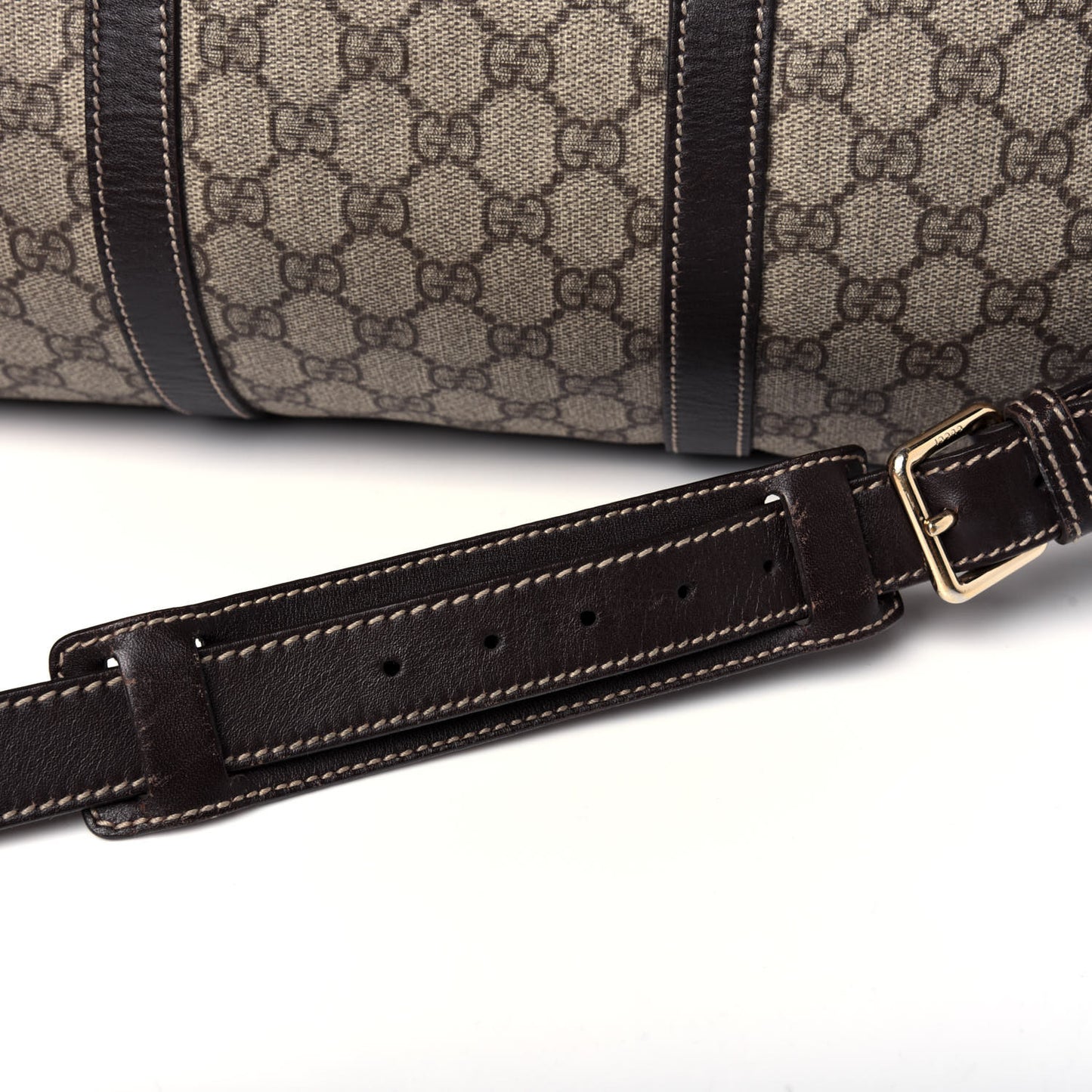GG Plus Monogram Large Carry On Duffle Bag Brown
