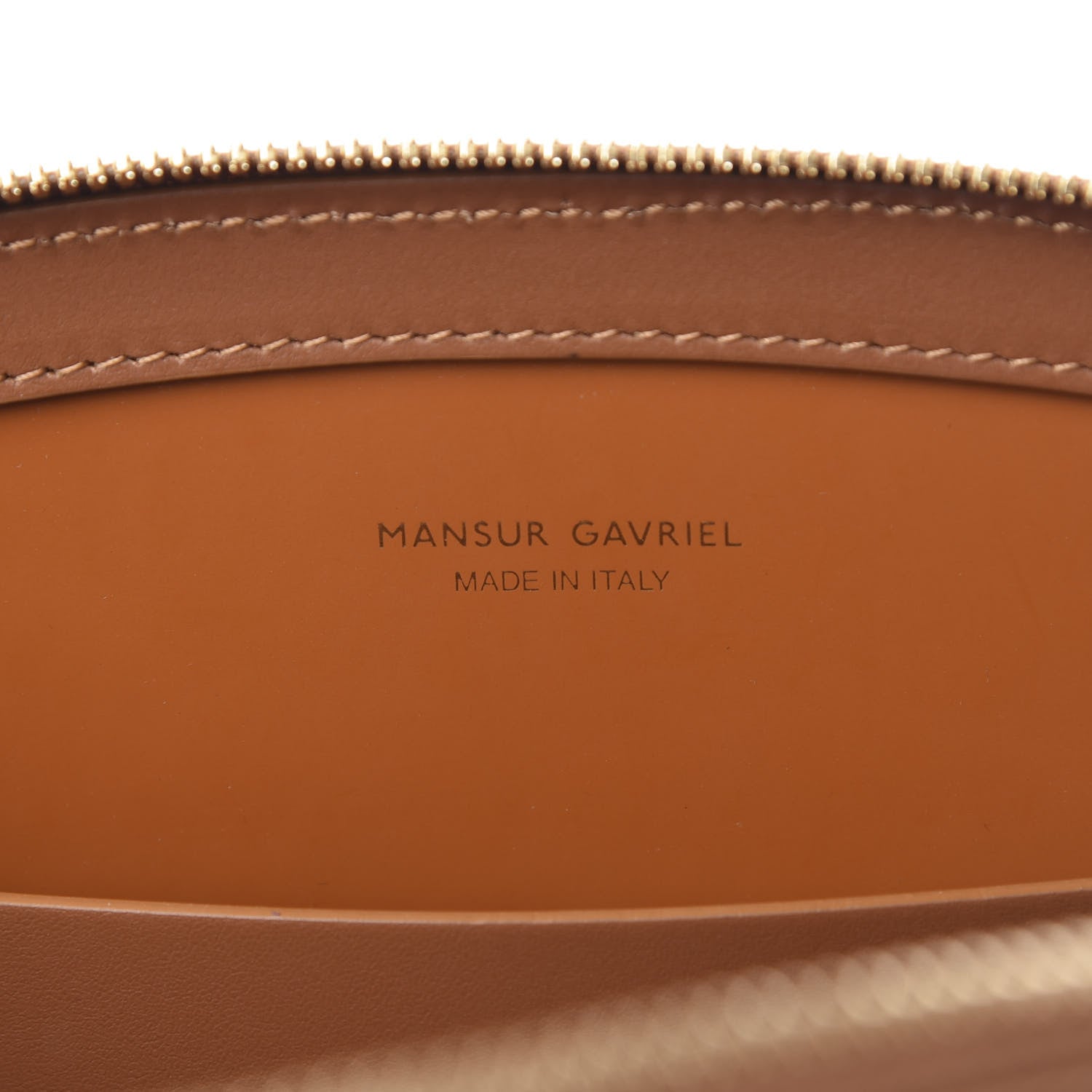 Mansur Gavriel Calfskin Top Handle Rounded Bag Saddle 6 of 11