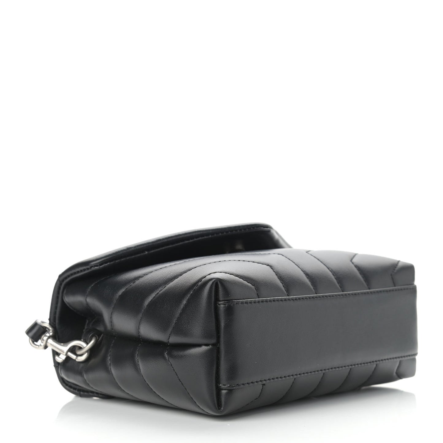 Calfskin Y Quilted Monogram Toy Loulou Crossbody Bag Black