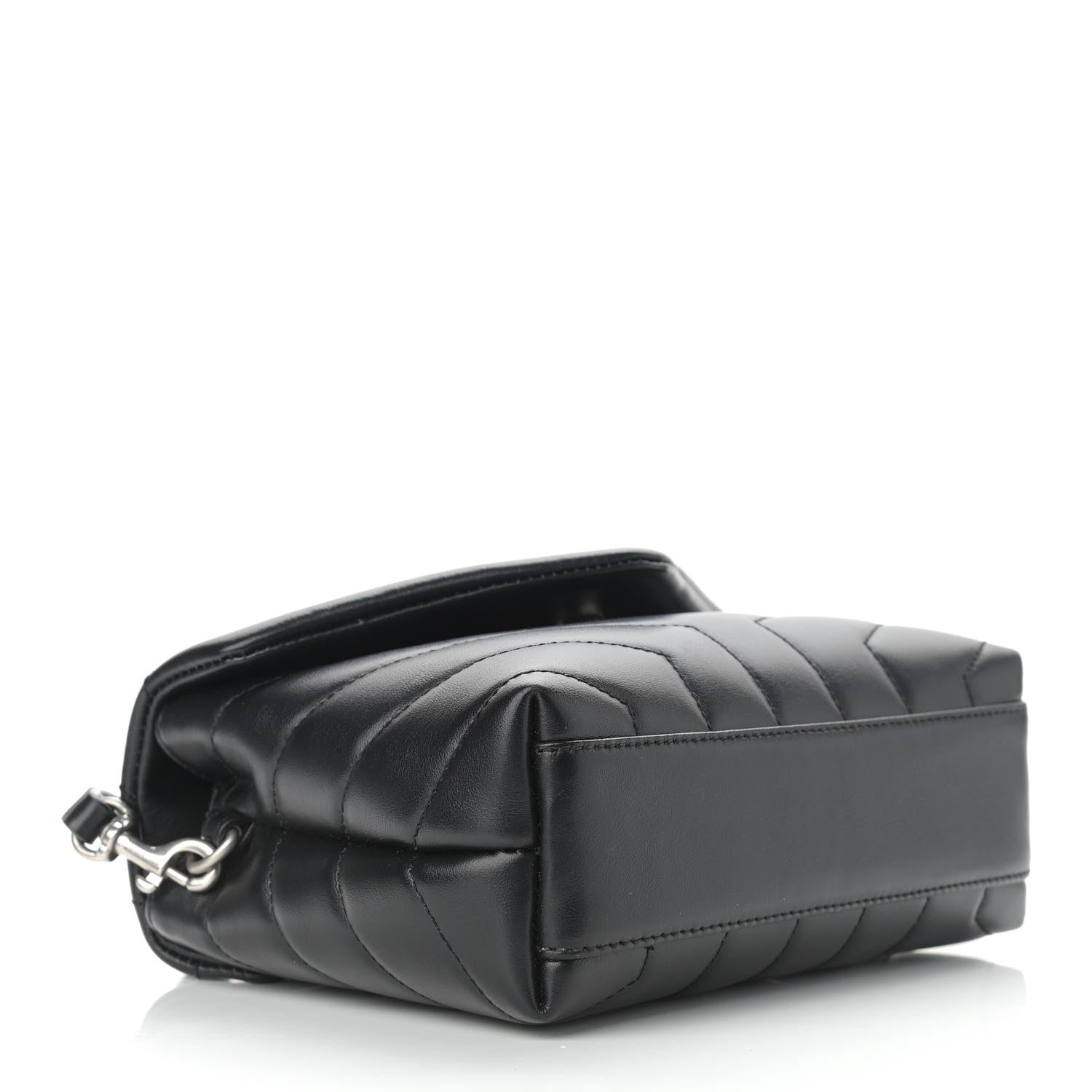 Saint Laurent Calfskin Y Quilted Monogram Toy Loulou Crossbody Bag Black 4 of 14