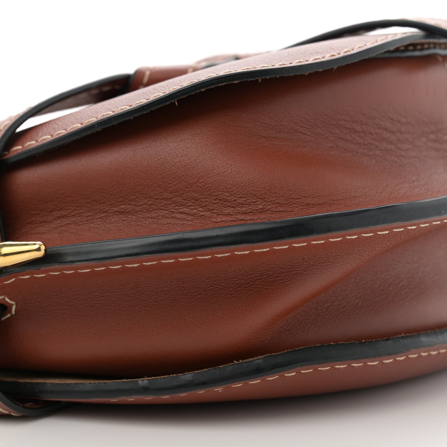 Calfskin Small Gate Crossbody Bag Rust