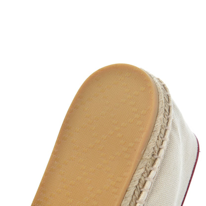 Gucci Calfskin Canvas Espadrilles 37.5 Greggio Petunia 16 of 17