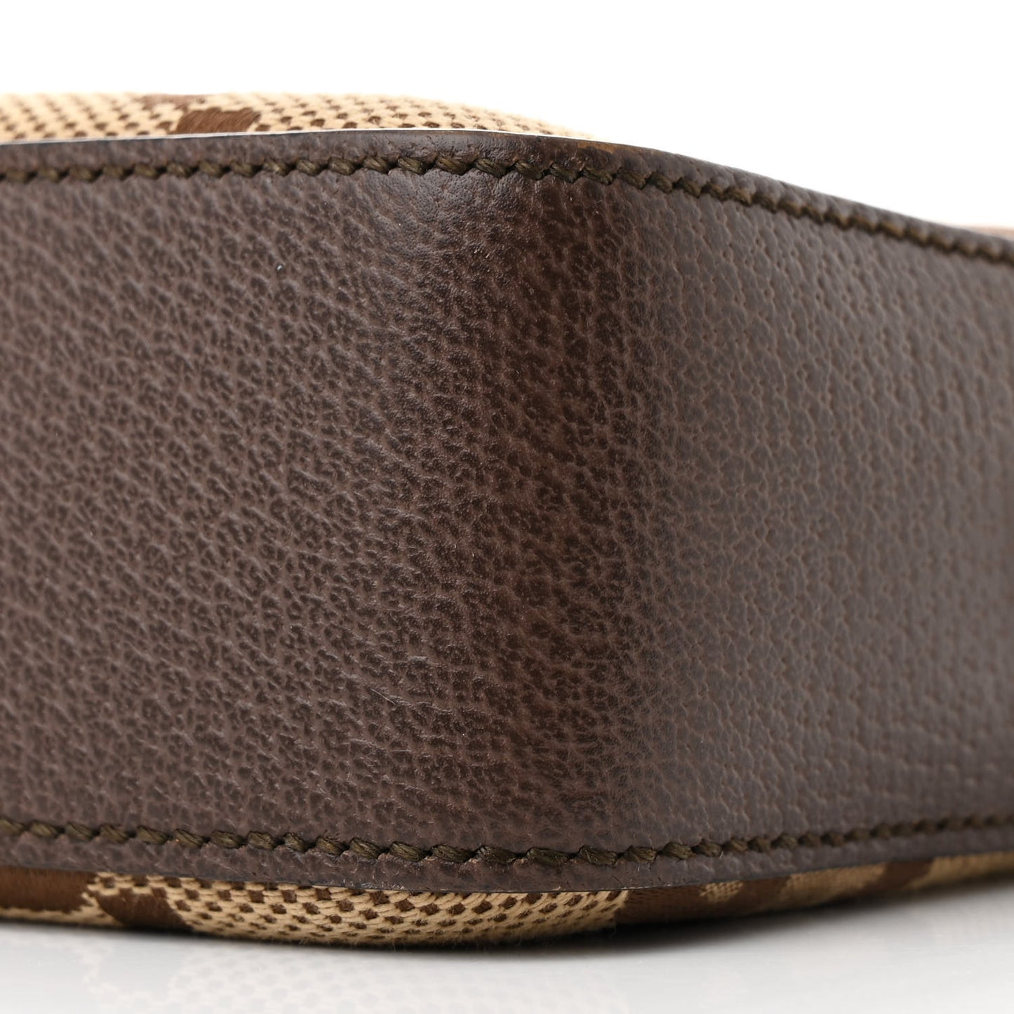 Monogram Jumbo GG Textured Dollar Calfskin Web Messenger Shoulder Bag Camel Ebony New Acero