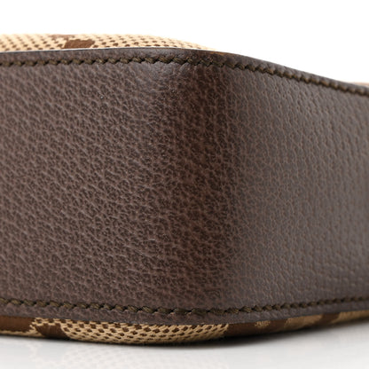 Gucci Monogram Jumbo GG Textured Dollar Calfskin Web Messenger Shoulder Bag Camel Ebony New Acero 10 of 11