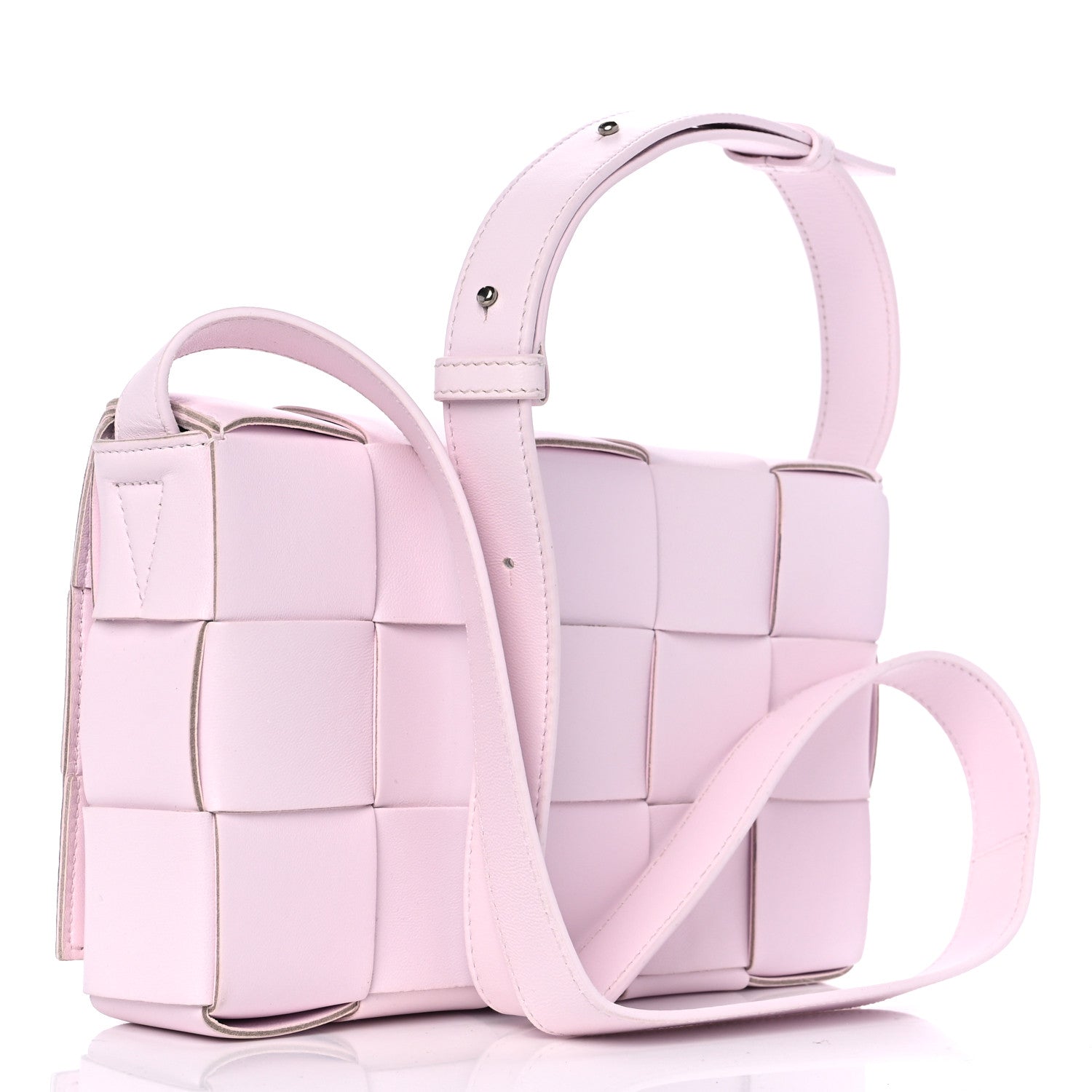 Bottega Veneta Lambskin Maxi Intrecciato Cassette Crossbody Bag Bliss Washed 3 of 8