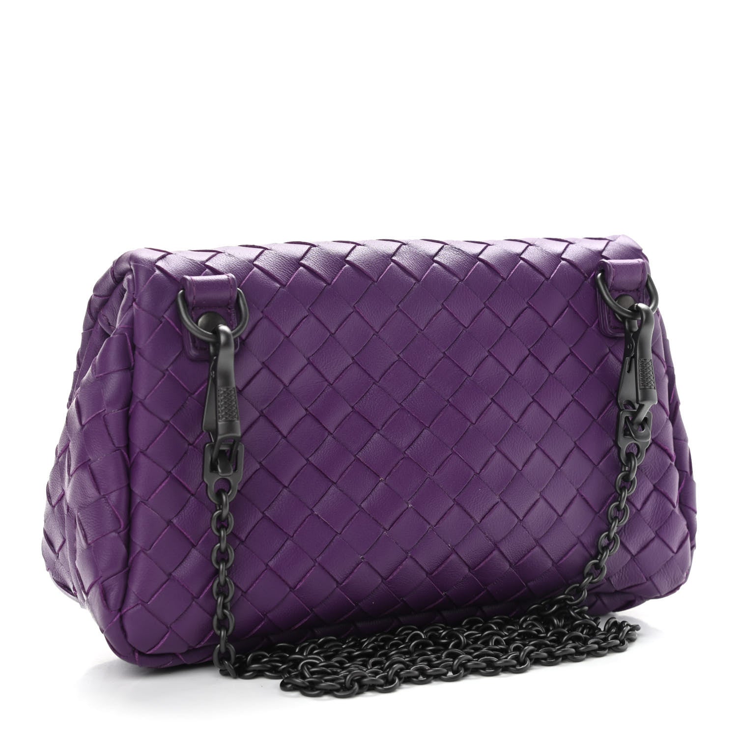 Bottega Veneta Nappa Intrecciato Mini Messenger Bag Purple 3 of 9